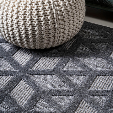 Talaia Neutral Geometric Indoor/outdoor Area Rug